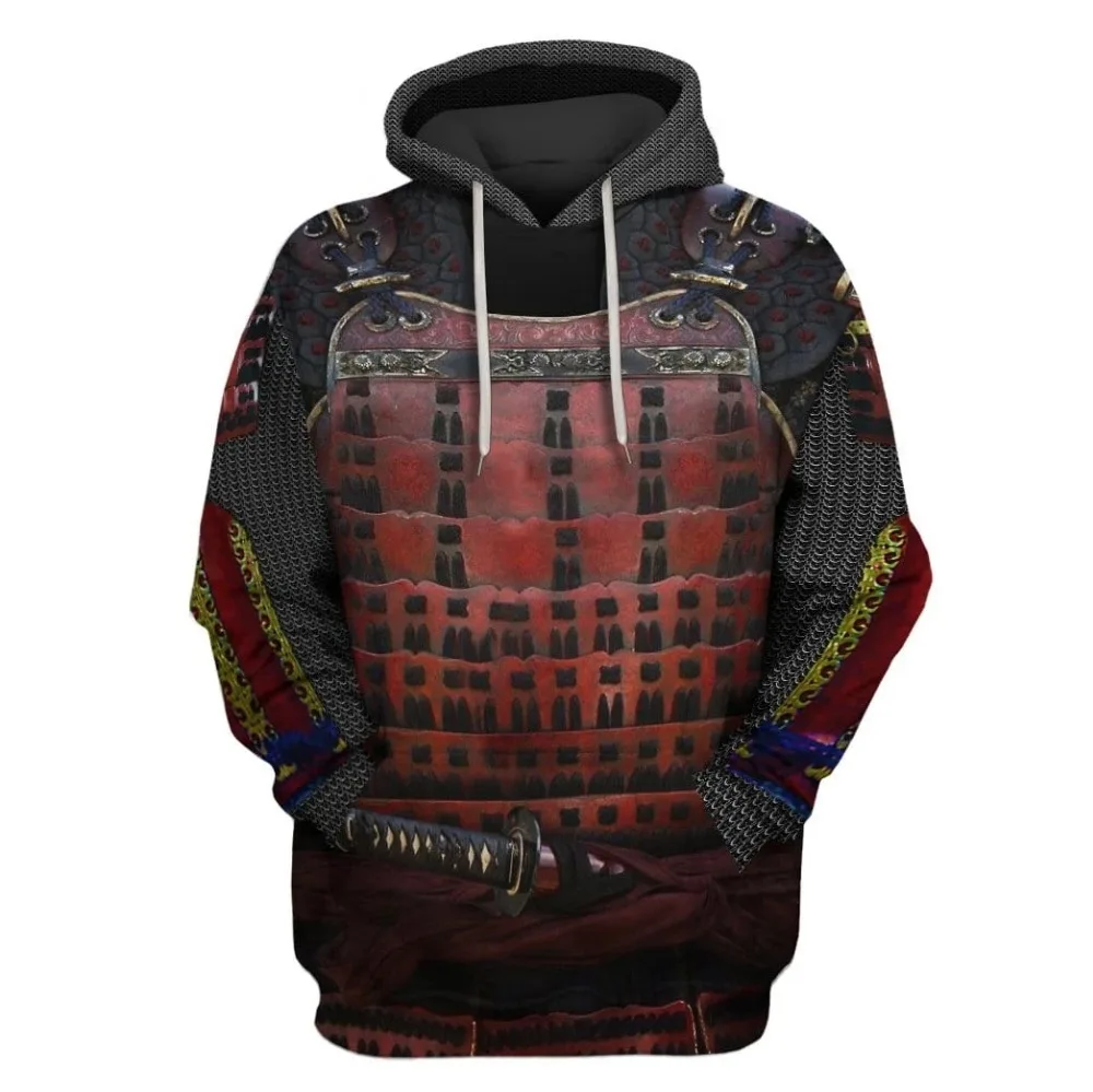 Модная мужская Толстовка для косплея с капюшоном The Last Samurai Armor толстовка 3D