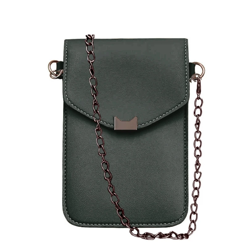 

Lightweight Leather Phone Purse, Small Crossbody Bag Mini Cell Phone Pouch Shoulder Bag with Chain Strap for Women D0UD