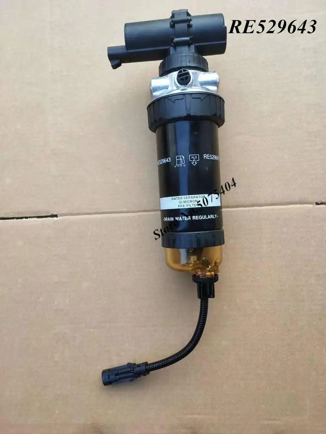 Assembly Топливный фильтр в сборе с Электронный насос RE529643 дизельный двигатель топливный сепаратор воды для JOHN DEERE - Цвет: Assembly