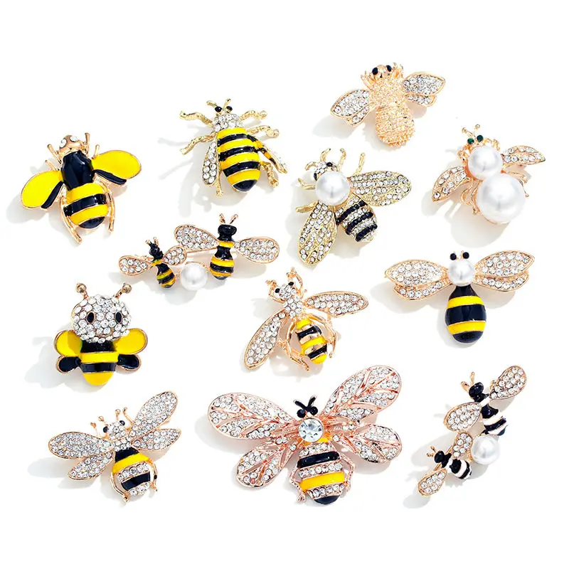 Модная брошь с 3D Пчелкой ювелирные изделия простая Женская одежда украшение для