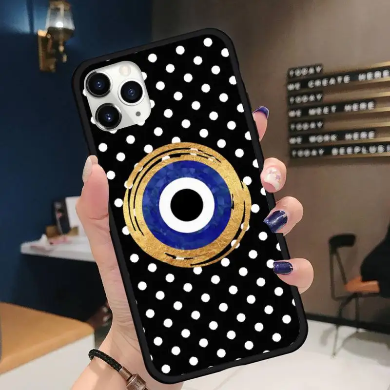 

simple evil Eye cute Phone Case for iPhone 11 12 pro XS MAX 8 7 6 6S Plus X 5S SE 2020 XR Soft silicone