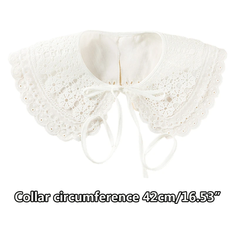 Вышивка Лепестковые цветочные кружева искусственный воротник шаль 3 слоя с