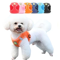 summer dog harness with leash pet adjustable reflective vest walking lead for puppy breathable mesh harness for small medium dog