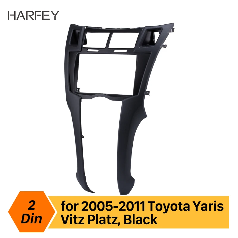 Автомобильная стереорамка Harfey 2Din внутренняя отделка для Toyota Yaris Vitz Platz 2005 2006 2007 2008