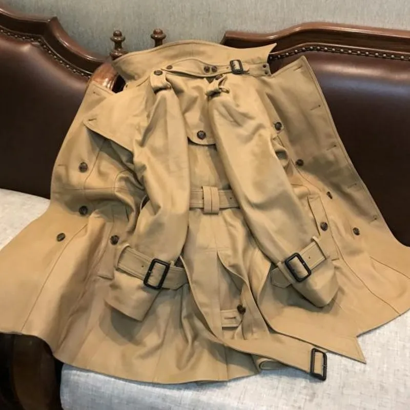 Итальянские Куртки из натуральной кожи для женщин OL стиль ремень приталенный