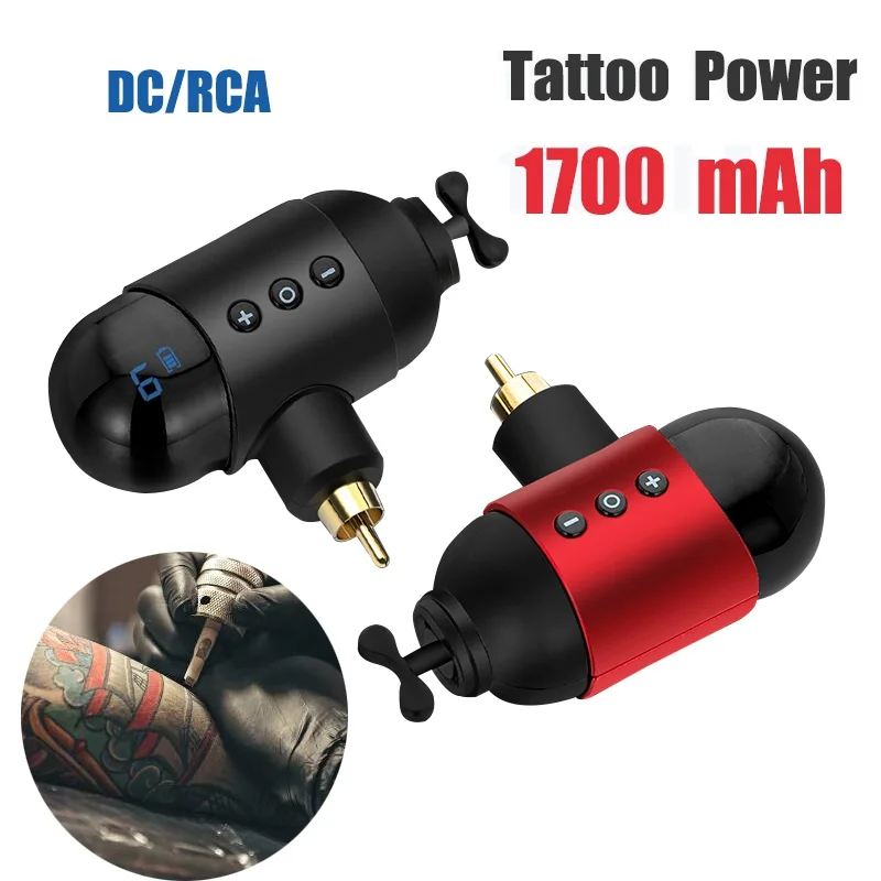 Profession Wireless Tattoo Power RCA DC Interface Rechargeable Lithium Battery for Tattoo Machine Gun Permanent Makeup Supply