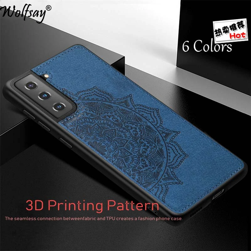 

Cotton Fabric Case For Samsung Galaxy S21 FE 5G Case Cloth Magnetic Silicone Case For Samsung S21 FE 5G Cover For Samsung S21 FE