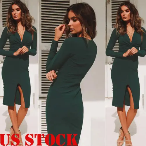 Женское винтажное платье карандаш длинное пляжное с v образным вырезом и длинным