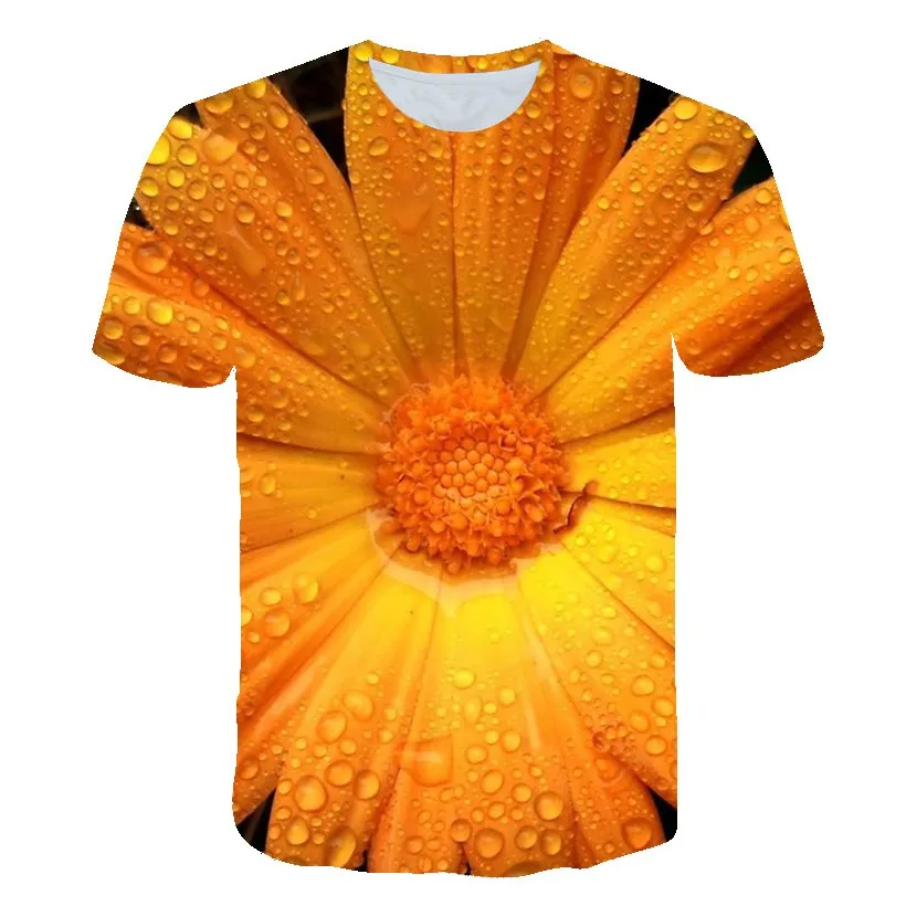 

Sunflower Plant 3D Print Children's T-Shirts 2021 Spring Summer Casual Rural Style Harajuku Short Sleeve O-Neck 4-14 Years Tops