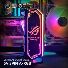 Customizable GPU Bracket Vertical 12V/5V AURA Colorful Video Card Holder Customize VGA Support Chassis WaterCooler Custom MOD