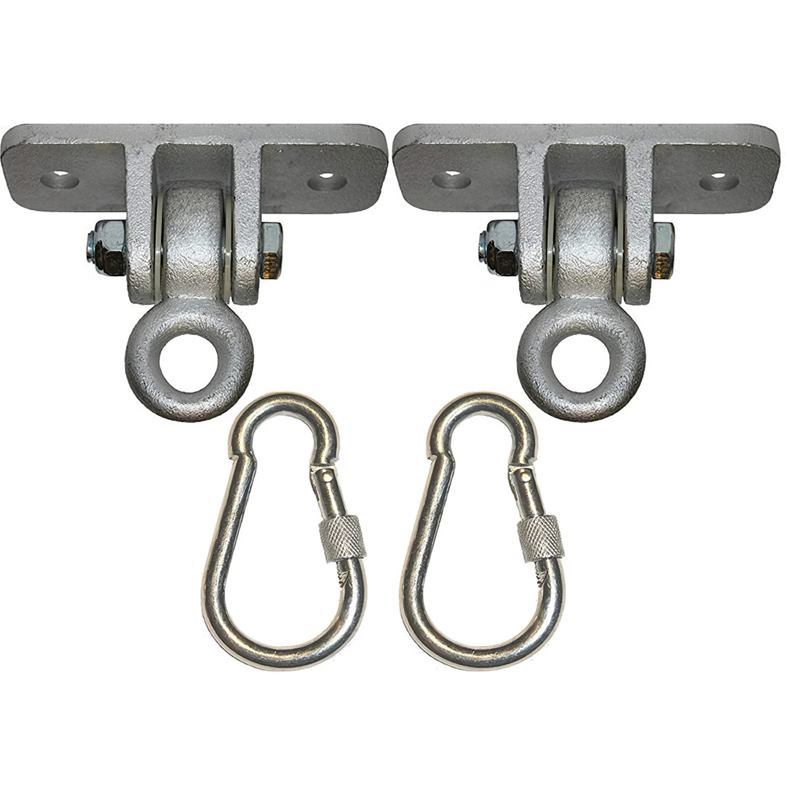 

Mounting Bracket Set Fixing Bases Locking Snap Hooks Cast Steel 2200lb Capacity Heavy Duty Multifunctional For Home Garden Patio