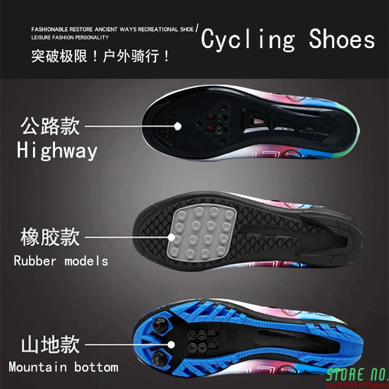 

Cycling Shoes Men Road Bike Sneakers Discoloration Ultralight Outdoor Sports Self-Locking SPD Bicycle Shoes Zapatos Ciclismo