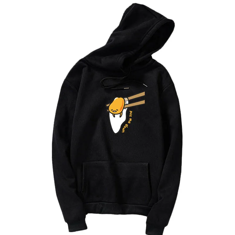 Gudetama Lazy Egg Yolk забавные толстовки в японском стиле Харадзюку милые женские Женская