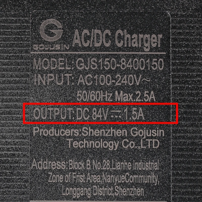 Оригинальное зарядное устройство для VSETT 8 + 9 10 SPEEDUAL GRACE ZERO 8X 10X 11X электрический