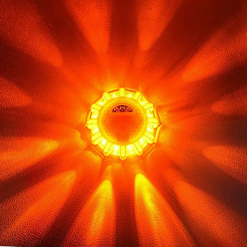 

LED Road Flares Flashing Warning Light Emergency Disc Safety Light Flashing Roadside Beacon Warning WWO66