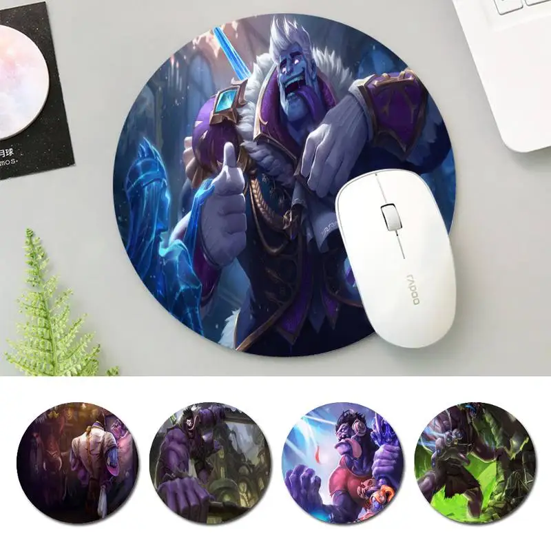 

Офисный круглый резиновый коврик для мыши Popolar LOL World, игровой Настольный коврик, компьютерный коврик для мыши ноутбука