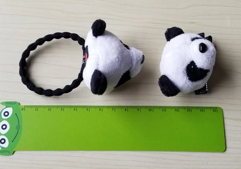 1 шт. новый дизайн Короткие Плюшевые шпильки панды Детские эластичные повязки для