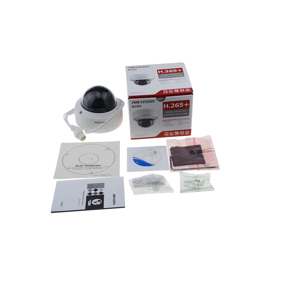 Hikvision 8MP IP Камера DS-2CD2185FWD-I H265 + POE SD карты IK10 IP67 Распознавание лиц CCTV Мини Открытый