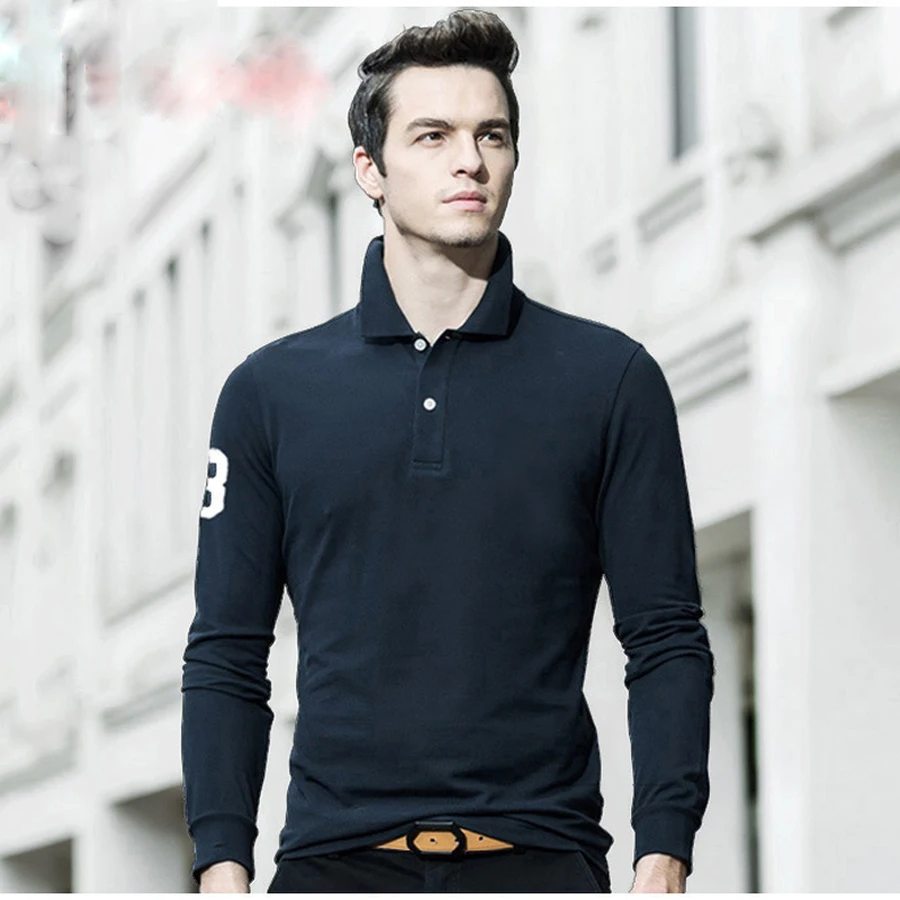 100% хлопковая Мужская рубашка поло с отложным воротником роскошная брендовая