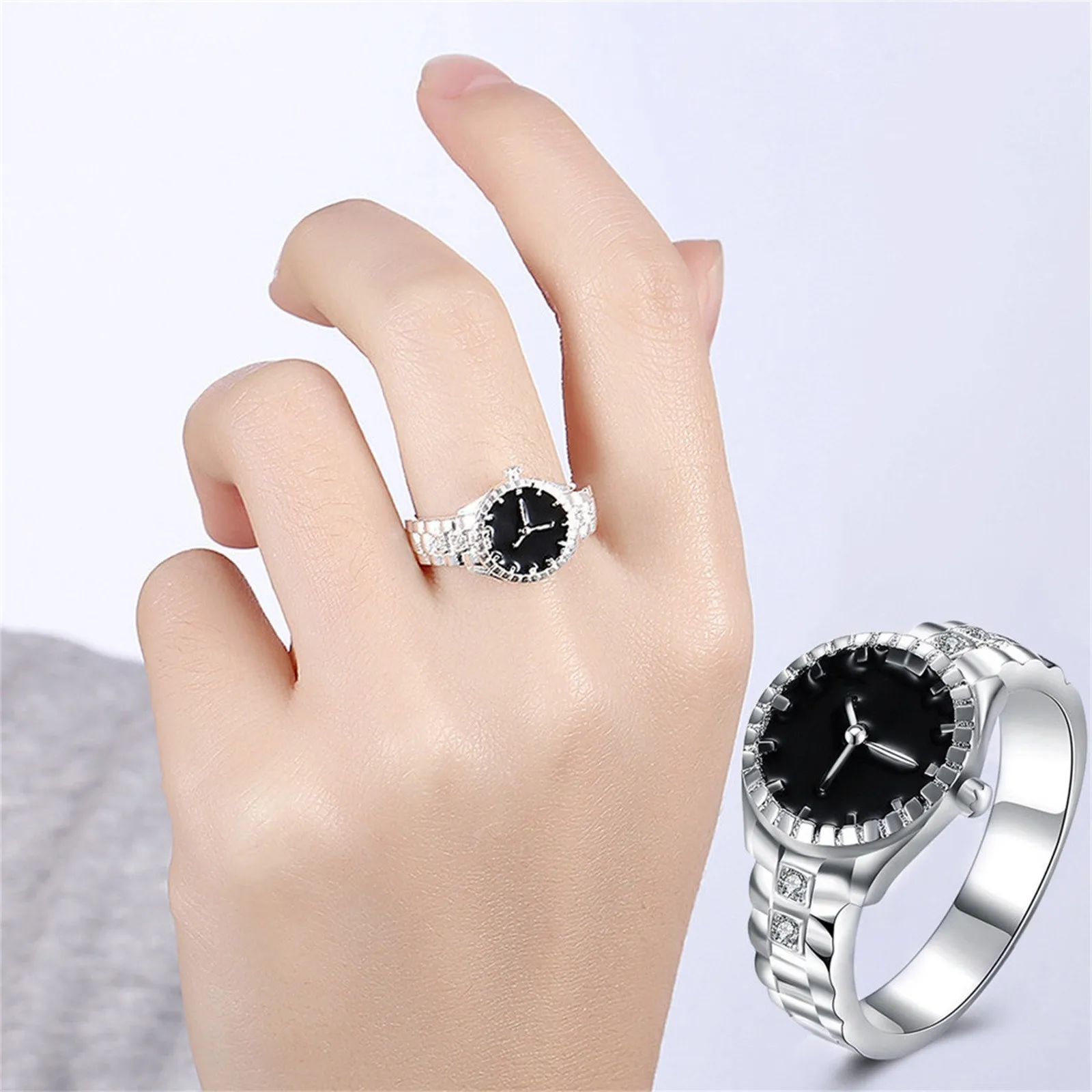 

Hot Sale Vintage Ring Watch Fashion Women Mens Steel Unisex Jewelry Ring Watch Gift zegarek damski women quartz watches relógio