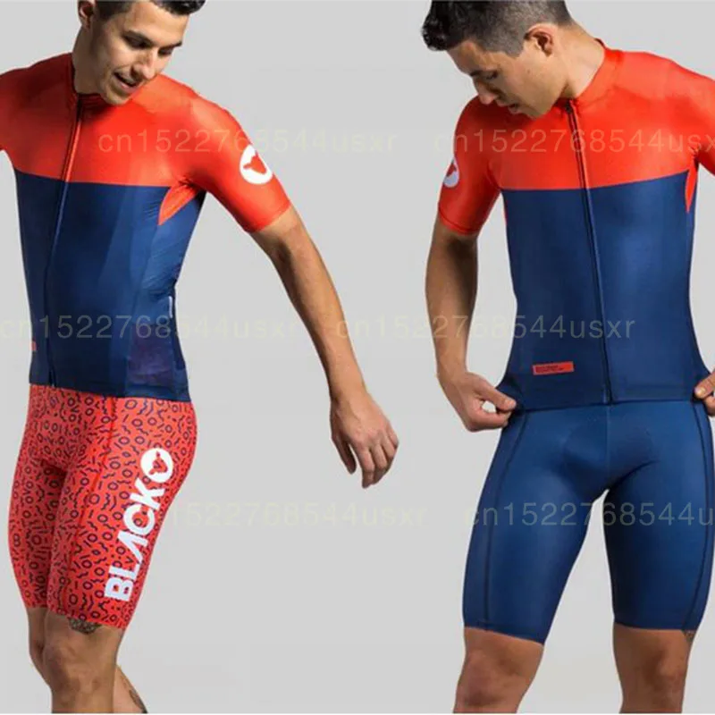 Черная овечья велосипедная майка и шорты с нагрудником 2019 оранжевая синяя