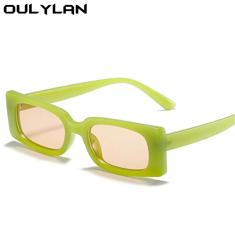 

Oulylan Rectangle Vintage Sunglasses Women Fashion Design Square Sun Glasses Men Ins Popular Casual Goggles Shades UV400