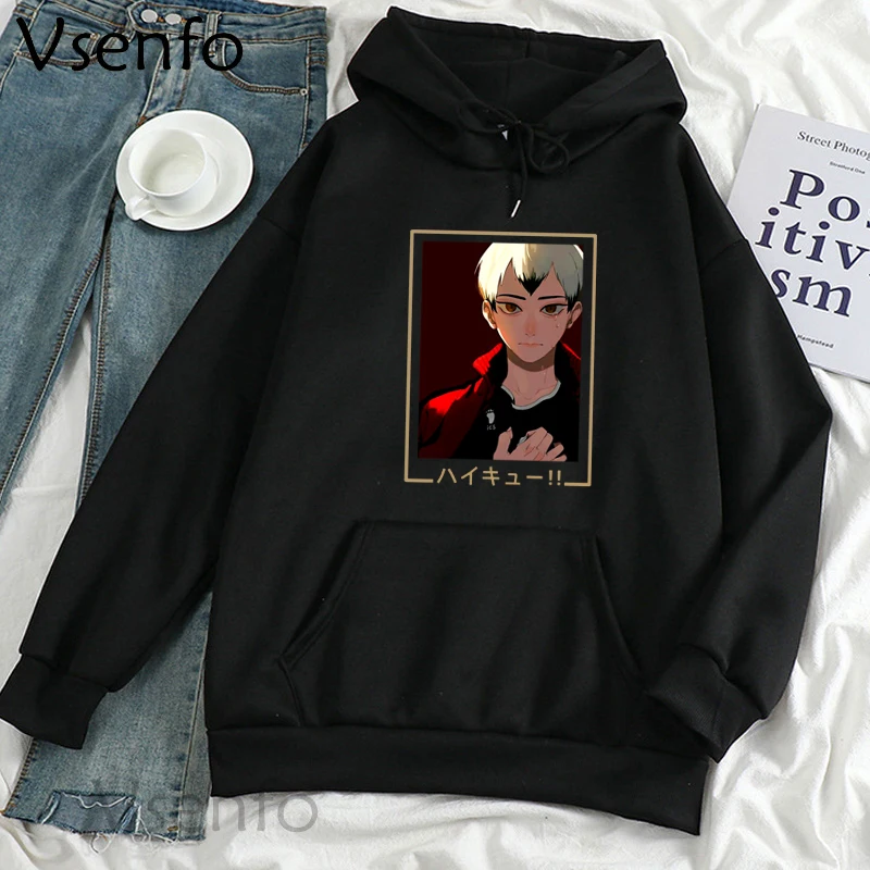 

Japan Anime Haikyuu Volleyball Hoodies Women Men Casual Sad Boy Kita Shinsuke Graphic Hoodie Cartoon Sweatshirt Hoody Clothes