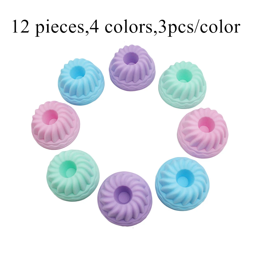 

24/36 Pcs Pumpkin Muffin 3D Cake Cup Silicone Cupcake Paper Mold Nonstick Baking Tools Cupcake Mold Baking Tools M003