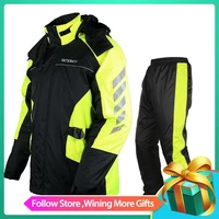 motoboy professional waterproof cycling jacket pants hood motorcycle gear outdoor sport camping rain proof raincoat suit jersey