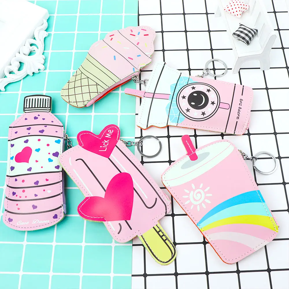 Мультяшные кошельки для девочек сумочка милая сумка мороженого из искусственной