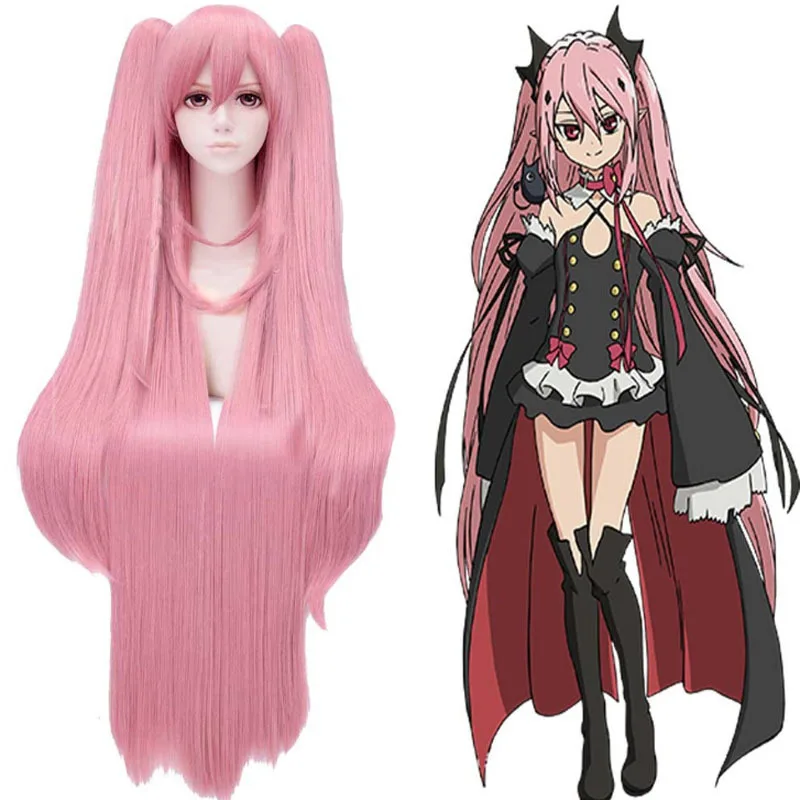 

Парик для косплея из аниме Krul Tepes, парик Owari no Seraph Of The End из синтетических волос, парик из аниме «конский хвост» + шапочка для парика