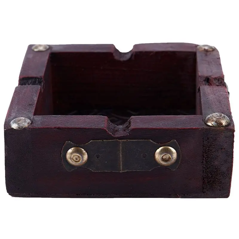 Vintage Wood Ashtray Cigarette Cigar Handmade Tobacco Wooden Case Rests for Smoking Convenience B | Дом и сад