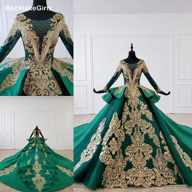 Дешевые Свадебные платья с бесплатной доставкой круглым вырезом длинным рукавом