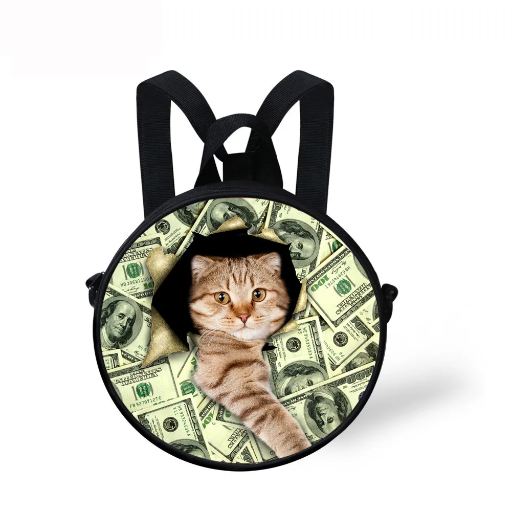 

Greedy Cat Pattern Fashion Small Backpack Women Shoulder Bags Crossbody Bag New Multi-Function Handbags Female Student Backpack