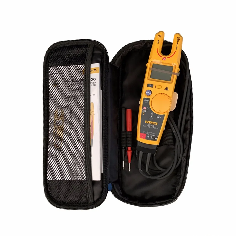 Fluke T6-600 зажим непрерывности тока Электрический тестер бесконтактные Клещи для измерения напряжения с оригинальным Fluke мягкий чехол