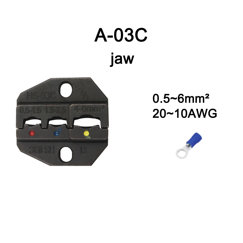 A03C A06WF2C A16WF A02H1 A03C штампы наборы для HS HS-06WF2C FSE-06WF2C AM-10 EM-6B1 EM-6B2 обжимной Пилер обжимной станок модули челюсти - Цвет: A03C