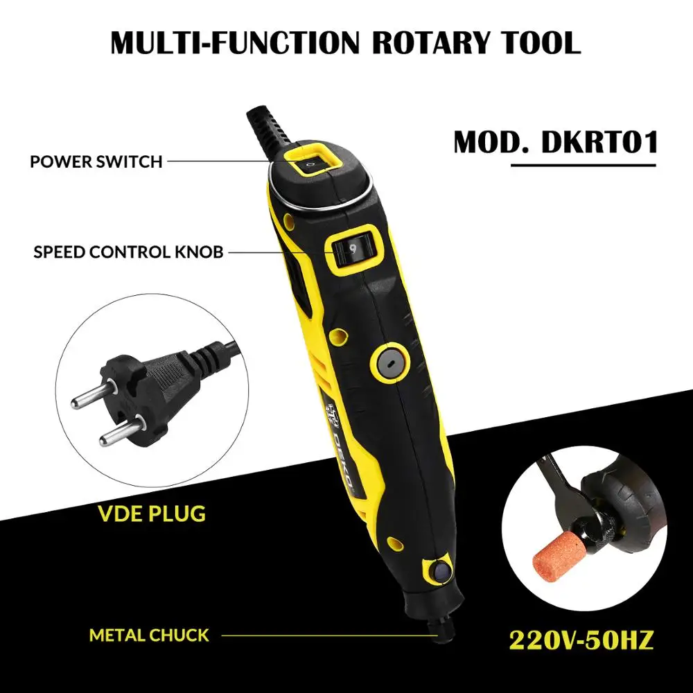 Мини шлифовальный станок с переменной скоростью Deko DKRT01 220 В электрическая дрель