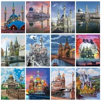 ruopoty 40x50cm decorative paint by numbers diy picture drawing castle number painting for adults personalized gift