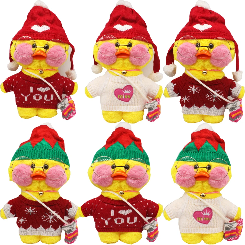 

31CM Pink LaLafanfan Kawaii Cafe Mimi Yellow Duck Plush Toy Cute Stuffed Doll Soft Animal Dolls Kids Kawaii Plush Toys Rag Doll