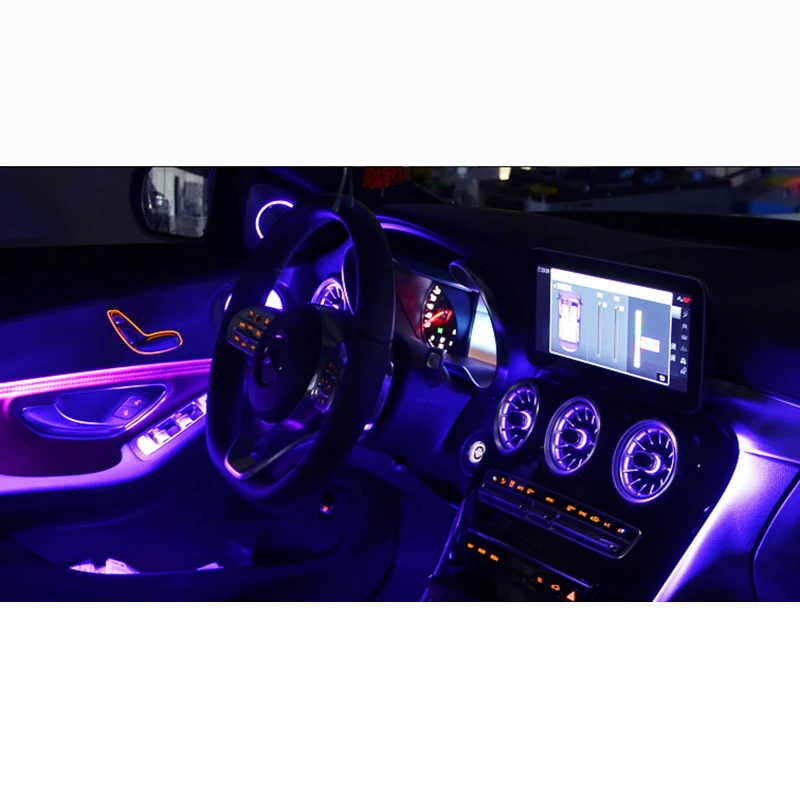 64 цвета светодиодный светильник для Mercedes Benz C class w205 X253 C200L, светильник для автомобиля w205 X253 с подсветкой