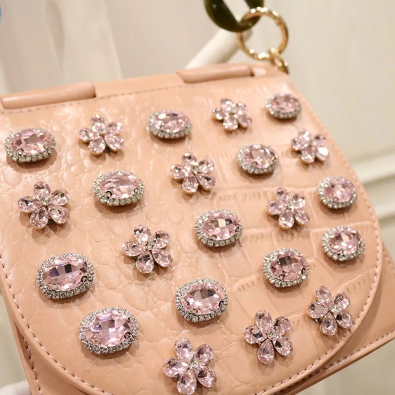 

Designer Fashion Party Armpit Bag Women Diamonds Luxury Tote Fashion Pu Leather Small Chain Handbag Ladies Single Shoulder Bags