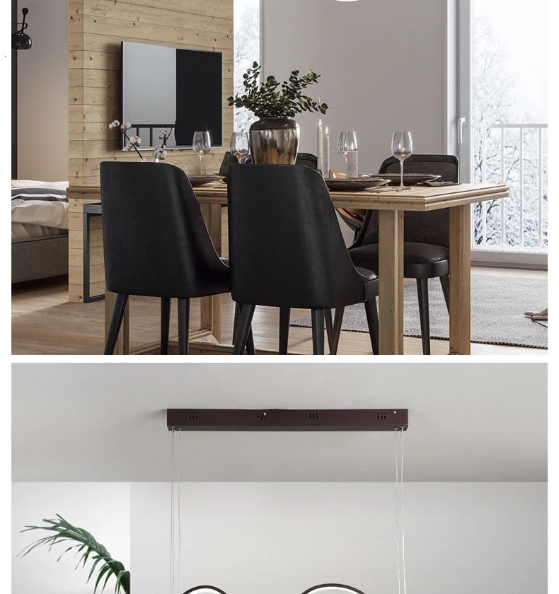 Современные светодиодные подвесные светильники Chandelierrec AC85-265V для декора столовой, светильники для домашнего освещения, подвесной светильник с затемнением