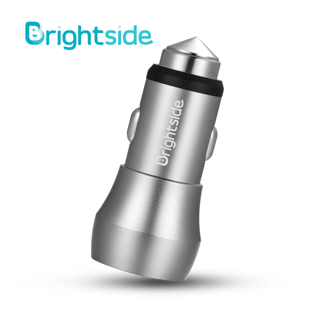 Двойной Переходник USB для зарядки в машине 3.1A автомобильное металлическое