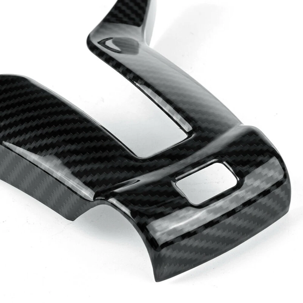 

1pcs Steering Wheel Trim Carbon Fiber look ABS Decor V-shaped trim Hot sale