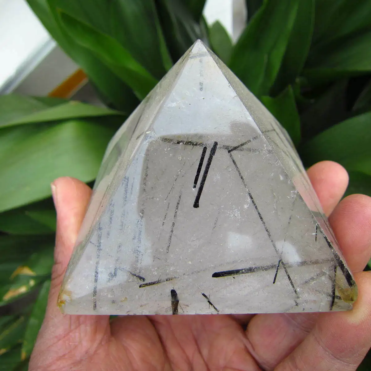 

NATURAL "black Tourmaline" quartz crystal Pyramid healing