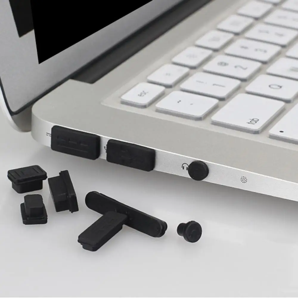 12pcs/set Professional Silicone Anti-Dust Plug Cover Stopper Laptop Dustproof USB Dust Set Suitable For Macbook | Мобильные телефоны