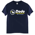 Мужская хлопковая футболка, летняя брендовая футболка с изображением пересекающихся животных, новинка, футболка с принтом Dodo Airlines, Приталенная футболка унисекс