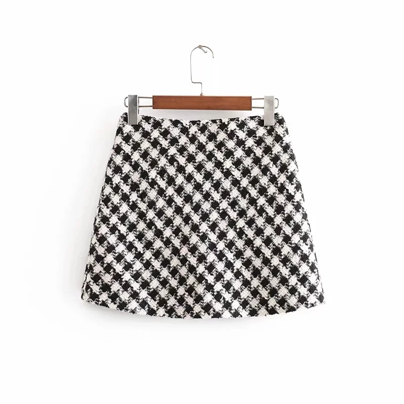 Новые винтажные Женские клетчатые мини юбки 2019 зимние женские модные короткая