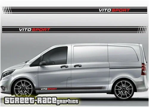 

Наклейки графические Виниловые для x2 Mercedes Vito racing Stripe 019