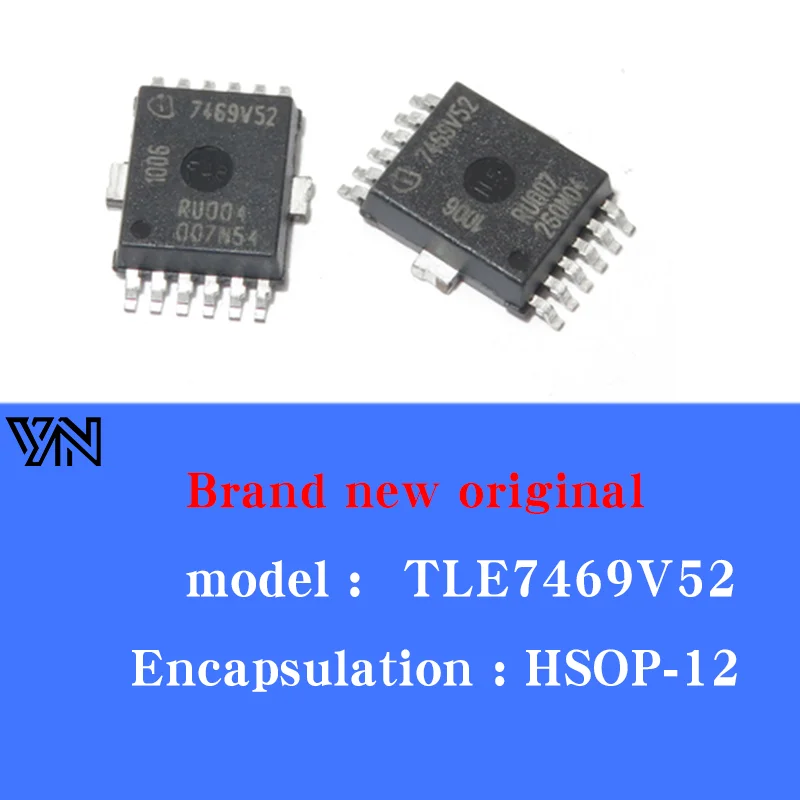 

5/PCS New original 7469V52 TLE7469V52 car dual low dropout voltage regulator HSOP-12